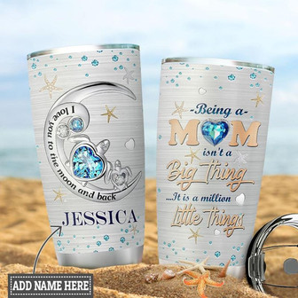 Personalized Turtle Love Mom Stainless Steel Tumbler 20Oz - Thegiftio UK