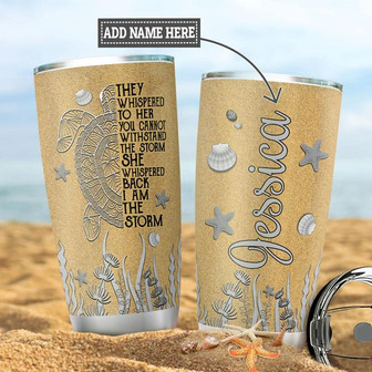 Personalized Turtle Metal Style Stainless Steel Tumbler 20Oz - Thegiftio UK