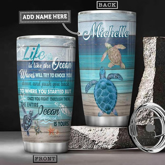 Personalized Turtle Mom To Daughter Stainless Steel Tumbler 20Oz - Thegiftio UK