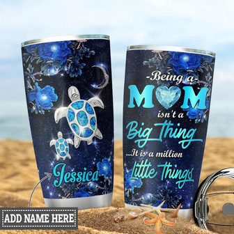 Personalized Turtle Mom Stainless Steel Tumbler 20Oz - Thegiftio UK