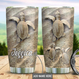 Personalized Turtle Ocean Coming Stainless Steel Tumbler 20Oz - Thegiftio UK