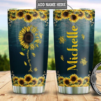 Personalized Turtle Sunshine Stainless Steel Tumbler 20Oz - Thegiftio UK