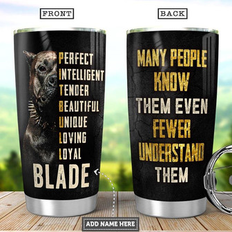 Personalized Understand Pitbull Stainless Steel Tumbler 20Oz - Thegiftio UK