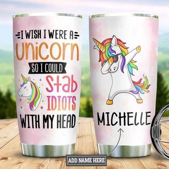 Personalized Unicorn Wish Stainless Steel Tumbler 20Oz - Thegiftio UK