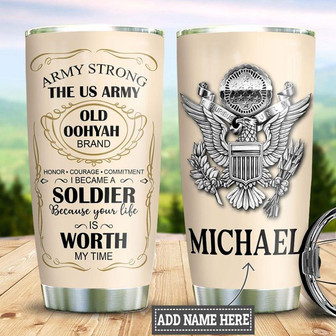 Personalized Us Army Stainless Steel Tumbler 20Oz - Thegiftio UK