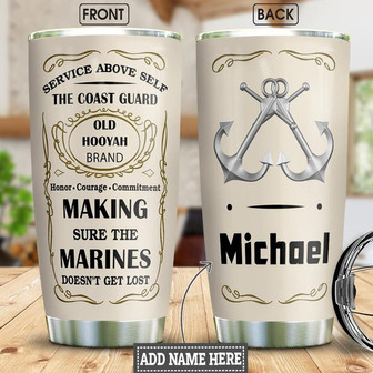 Personalized Us Coast Guard Stainless Steel Tumbler 20Oz - Thegiftio