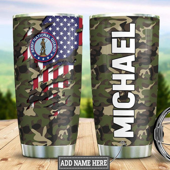 Personalized Us National Guards Stainless Steel Tumbler 20Oz - Thegiftio
