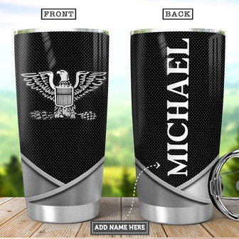 Personalized Us Navy Metal Style Stainless Steel Tumbler 20Oz - Thegiftio UK