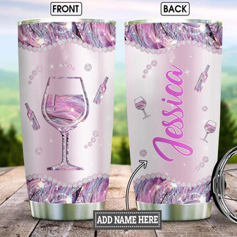Personalized Wine Jewelry Style Stainless Steel Tumbler 20Oz - Thegiftio UK
