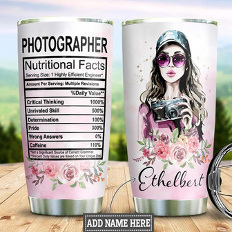 Photographer Facts Personalized Stainless Steel Tumbler 20Oz - Thegiftio UK