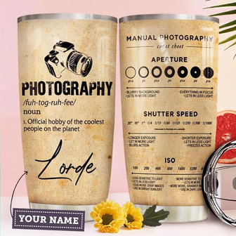 Photography Personalized Stainless Steel Tumbler 20Oz - Thegiftio UK