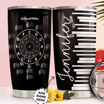 Piano Circle Personalized Stainless Steel Tumbler 20Oz - Thegiftio