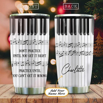 Piano Keys Practice Personalized Stainless Steel Tumbler 20Oz - Thegiftio UK