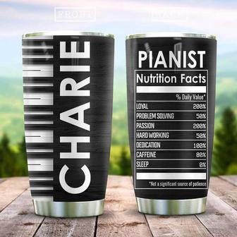 Piano Layer Nutrition Facts Personalized Stainless Steel Tumbler 20Oz - Thegiftio UK