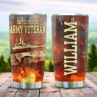Picture Veteran Personalized Stainless Steel Tumbler 20Oz - Thegiftio