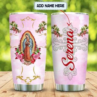 Pink Our Lady Personalized Stainless Steel Tumbler 20Oz - Thegiftio UK