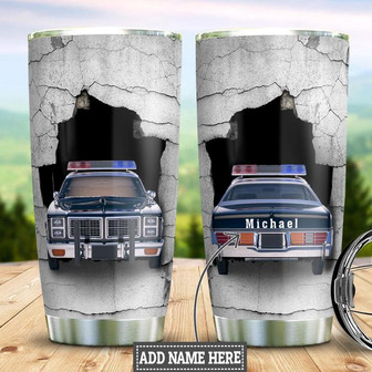 Police Crack Personalized Stainless Steel Tumbler 20Oz - Thegiftio UK