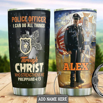 Police Personalized Stainless Steel Tumbler 20Oz - Thegiftio UK