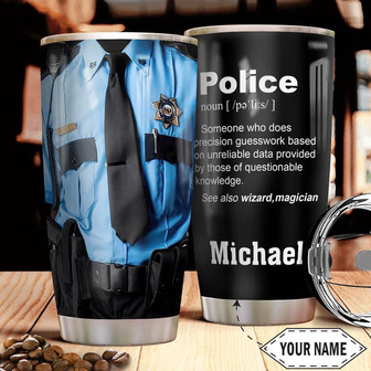 Police Personalized Stainless Steel Tumbler 20Oz - Thegiftio UK
