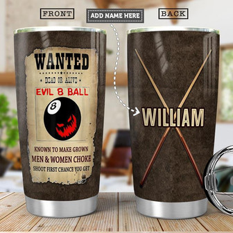 Pool Billiard Personalized Stainless Steel Tumbler 20Oz - Thegiftio UK