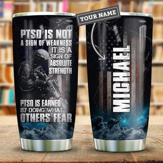 Pstd Veteran Doing What Others Fear Personalized Stainless Steel Tumbler 20Oz - Thegiftio
