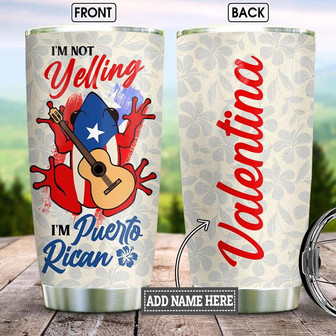 Puerto Rican Not Yelling Personalized Stainless Steel Tumbler 20Oz - Thegiftio