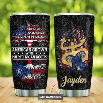 Puerto Rican Roots Personalized Stainless Steel Tumbler 20Oz - Thegiftio UK