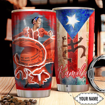 Puerto Rico Personalized Stainless Steel Tumbler 20Oz - Thegiftio