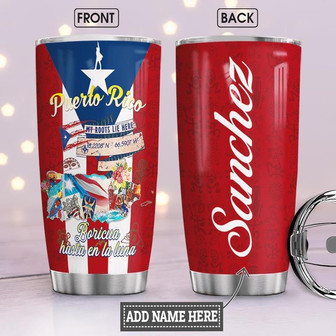 Puerto Rico Personalized Stainless Steel Tumbler 20Oz - Thegiftio