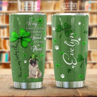 Pugs Are My Lucky Charm Personalized Stainless Steel Tumbler 20Oz - Thegiftio UK