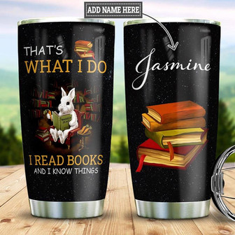 Rabbit Book Personalized Stainless Steel Tumbler 20Oz - Thegiftio UK