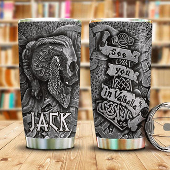Ragnar Metal Style Personalized Stainless Steel Tumbler 20Oz - Thegiftio UK