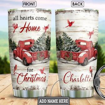 Red Truck Cardinal Personalized Stainless Steel Tumbler 20Oz - Thegiftio UK