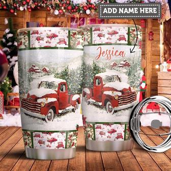 Red Truck Personalized Stainless Steel Tumbler 20Oz - Thegiftio UK