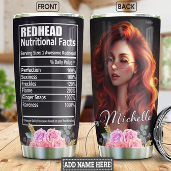 Redhead Fact Personalized Stainless Steel Tumbler 20Oz - Thegiftio