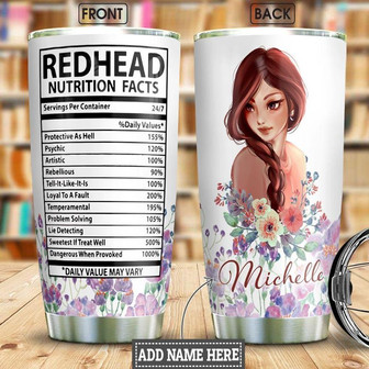 Redhead Facts Personalized Stainless Steel Tumbler 20Oz - Thegiftio