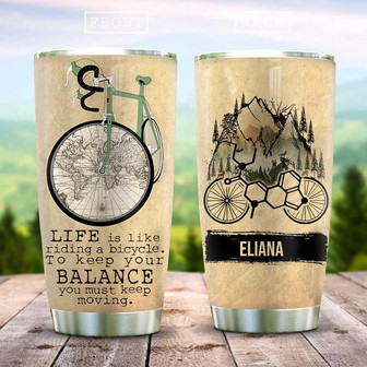 Riding Bicycle Life Personalized Stainless Steel Tumbler 20Oz - Thegiftio
