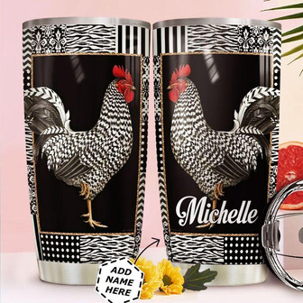 Rooster Personalized Stainless Steel Tumbler 20Oz - Thegiftio UK