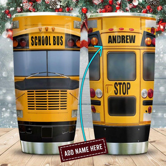School Bus Driver Personalized Stainless Steel Tumbler 20Oz - Thegiftio UK