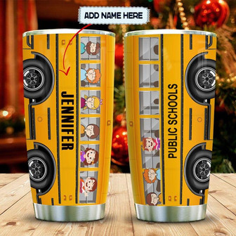School Bus Lover Personalized Stainless Steel Tumbler 20Oz - Thegiftio UK