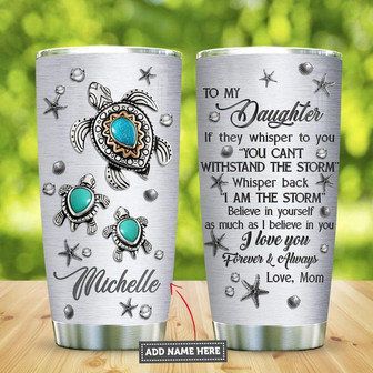 Sea Turtle Bohemian Jewelry Style Personalized Stainless Steel Tumbler 20Oz - Thegiftio UK