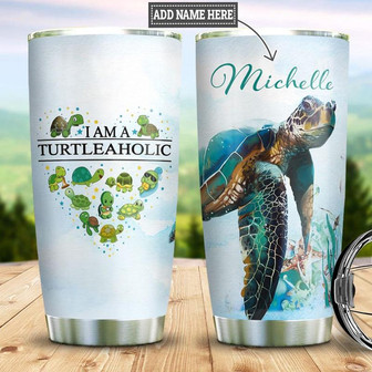 Sea Turtle Personalized Stainless Steel Tumbler 20Oz - Thegiftio UK