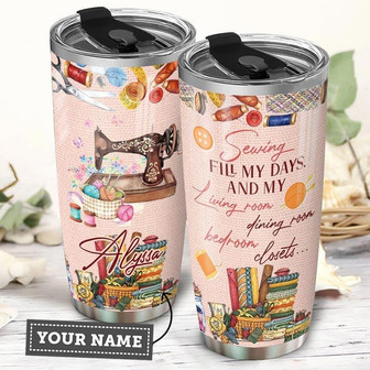Sewing Personalized Stainless Steel Tumbler 20Oz - Thegiftio