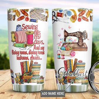 Sewing Personalized Stainless Steel Tumbler 20Oz - Thegiftio UK