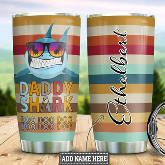 Shark Baby Shark Personalized Stainless Steel Tumbler 20Oz - Thegiftio