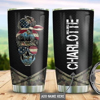 Skull Army Personalized Stainless Steel Tumbler 20Oz - Thegiftio UK