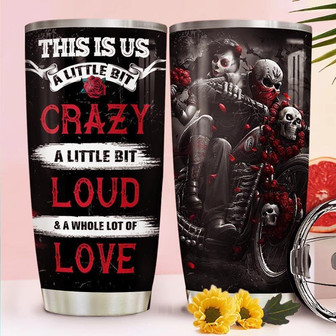 Skull Couple Stainless Steel Tumbler 20Oz - Thegiftio UK