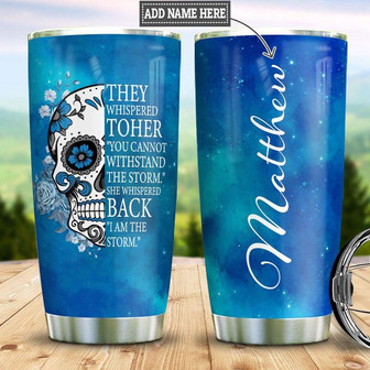 Skull Diabetes Personalized Stainless Steel Tumbler 20Oz - Thegiftio UK