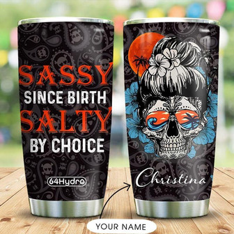 Skull Ocean Personalized Stainless Steel Tumbler 20Oz - Thegiftio UK