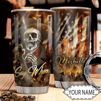 Skull Personalized Stainless Steel Tumbler 20Oz - Thegiftio UK
